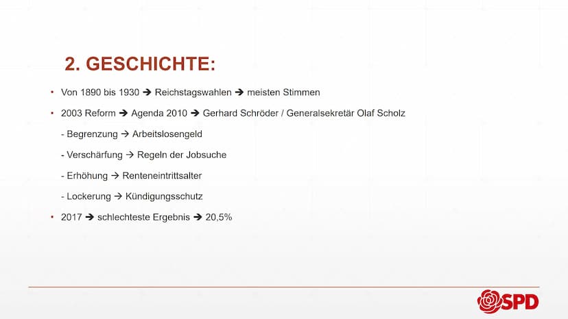 @SPD
Sozialdemokratische
Partei Deutschlands
Von INHALTSVERZEICHNIS:
1. Allgemeine Informationen
2.
Geschichte
3. Mitglieder
4. Olaf Scholz
