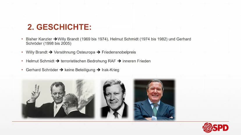 @SPD
Sozialdemokratische
Partei Deutschlands
Von INHALTSVERZEICHNIS:
1. Allgemeine Informationen
2.
Geschichte
3. Mitglieder
4. Olaf Scholz
