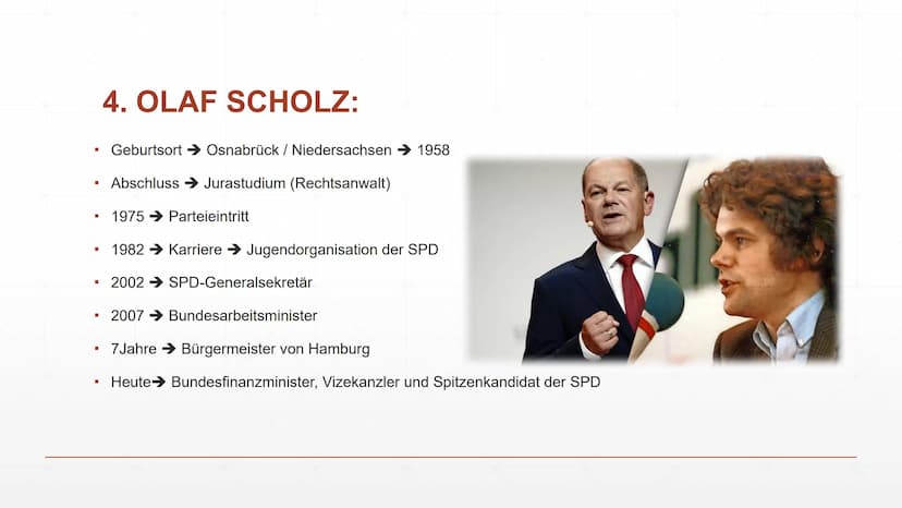 @SPD
Sozialdemokratische
Partei Deutschlands
Von INHALTSVERZEICHNIS:
1. Allgemeine Informationen
2.
Geschichte
3. Mitglieder
4. Olaf Scholz

