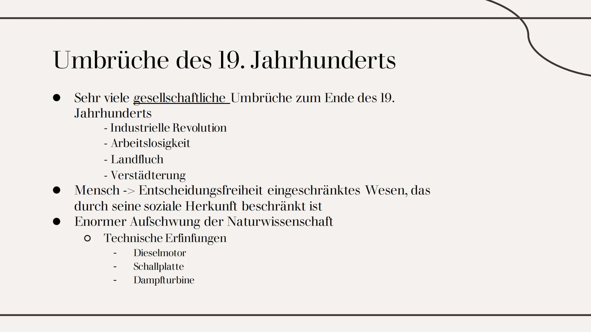 Naturalismus
Eine Epoche aus dem 19. Jahrhundert Inhaltsverzeichnis
01
Einleitung
Definition über die Epoche, was
versteht man überhaupt dar