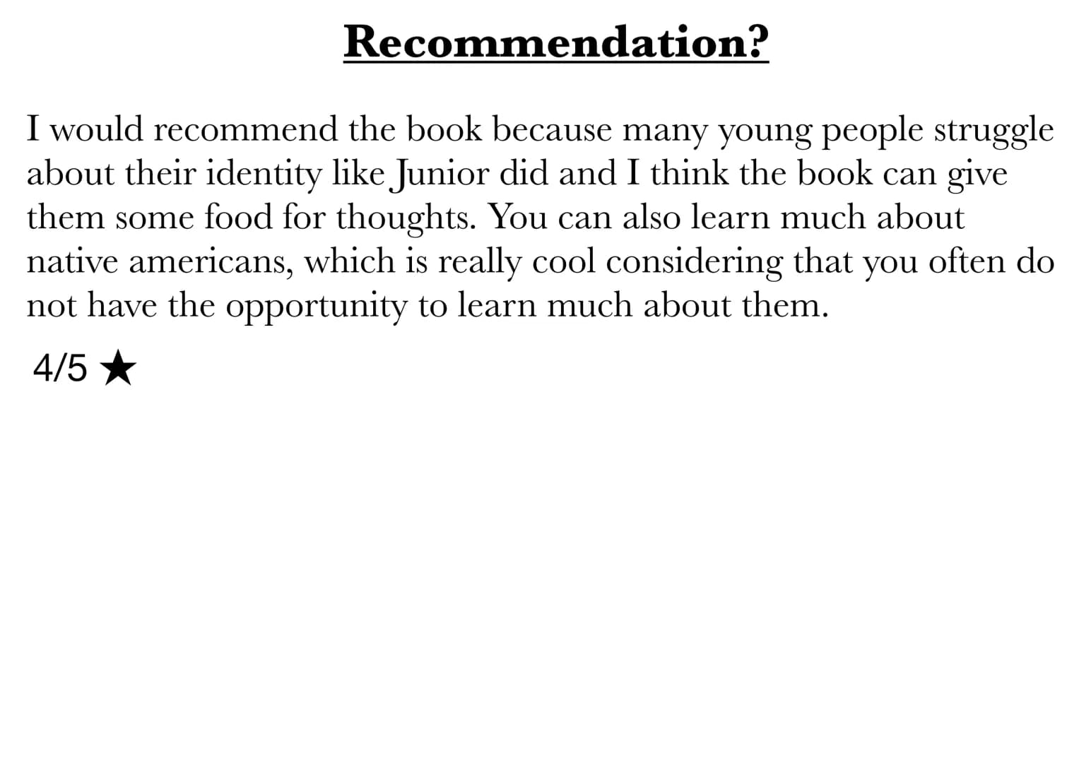 The Absolutely True Diary of a Part-Time
Indian by Sherman Alexie
RESERVATION RD
STOP
Sherman Alexie
The Absolutely True Diary
of a Part-Tim