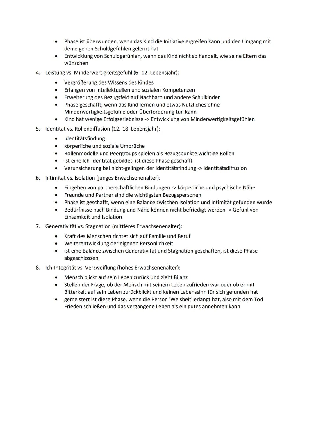 psychosoziales Entwicklungsmodell (Erik H. Erikson)
Eriksons psychosoziales Phasenmodell baut auf Freuds Entwicklungsmodell auf, erweitert
a