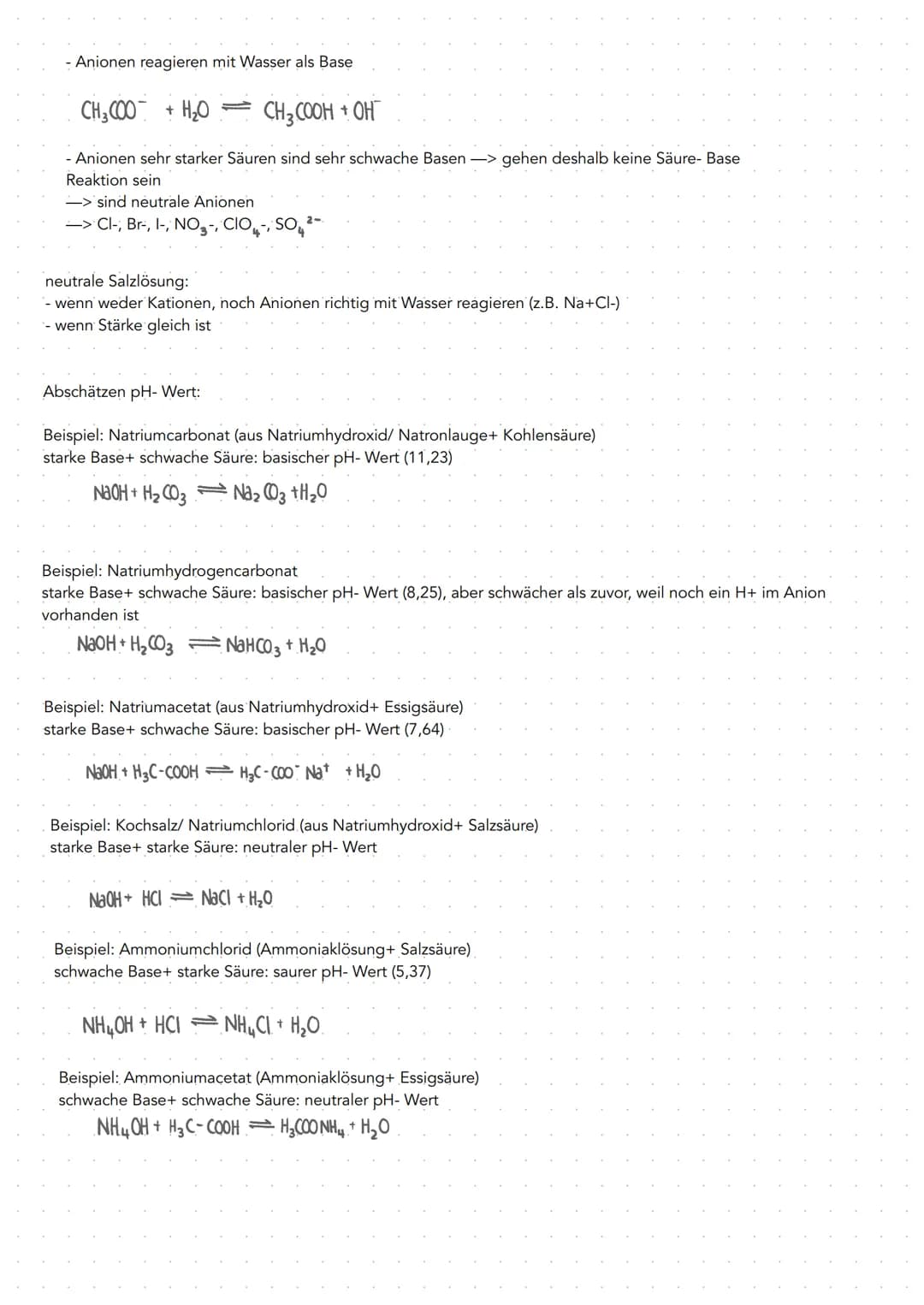 Säure- Base Definition Brönsted
Säuren: geben Protonen ab (= Protonendonator)
Basen: nehmen Protonen auf (= Protonenakzeptor)
Säure- Base- R