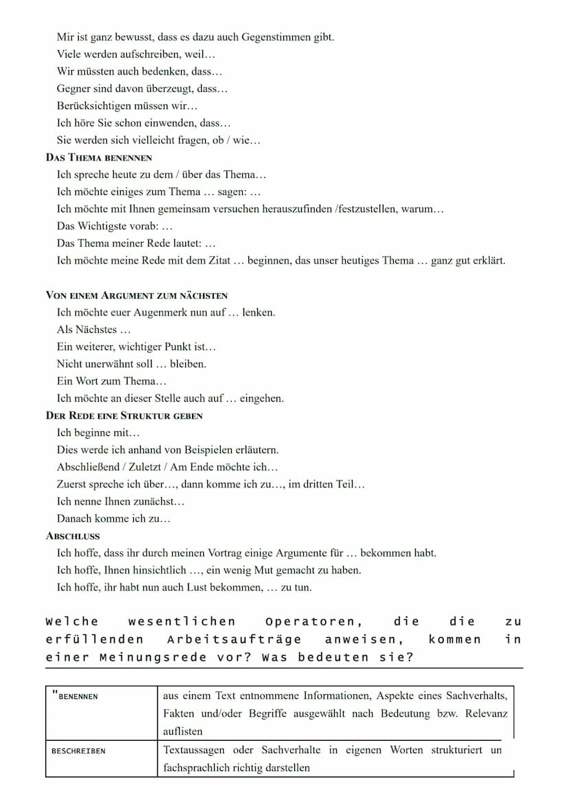 www.deutsche-grammatik.net
Grammatik, Rechtschreibung und Textsorten
sowie Literatur
Textsorten SRDP >> Meinungsrede
Die Meinungsrede
0 Defi