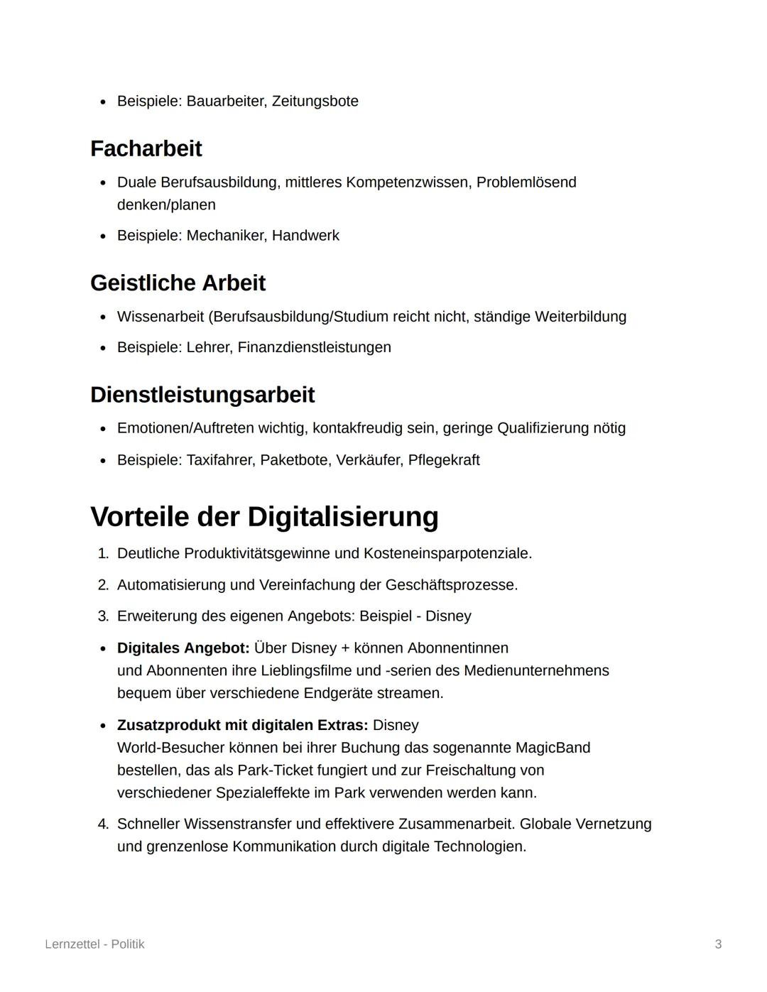 Lernzettel - Politik
Globalisierung
Globalisierung bedeutet, dass Menschen auf der ganzen Welt miteinander vernezt sind,
Handel betreiben un