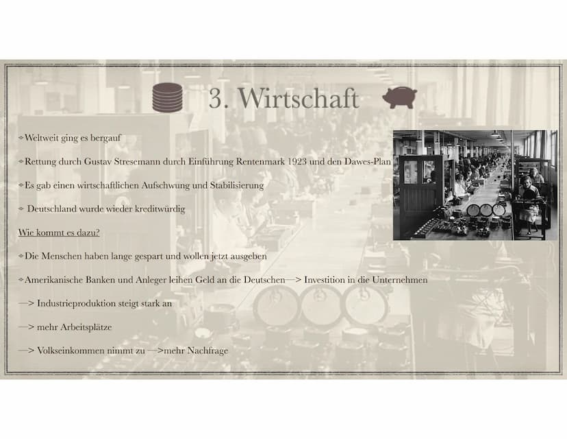 Die Goldenen Zwanziger
Sein oder Schein? 1. Allgemeines
1.1. Zeitstrahl
2.Vorgeschichte und Entwicklung
3. Wirtschaft
3.1. Erfindungen
4. Po