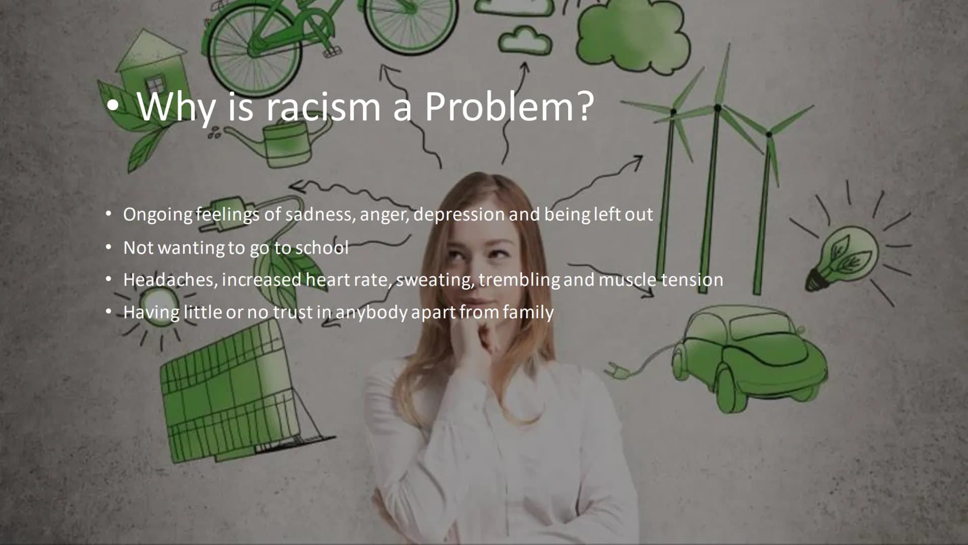 Racism Structure
5
●
●
●
●
●
Definition of racism with an example
What types of racism are there?
What effect does it have on the Person
Are