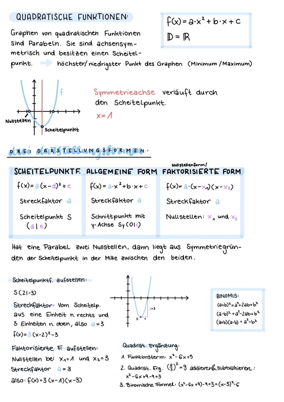 KLAUSUR NR.1
-
LINEARE FUNKTIONEN:
Eine Funktion mit der Funktionsgleichung f(x)=mx+b nennt man
Lineare Funktion.
●
Mathe-
Sie besitzt
einig