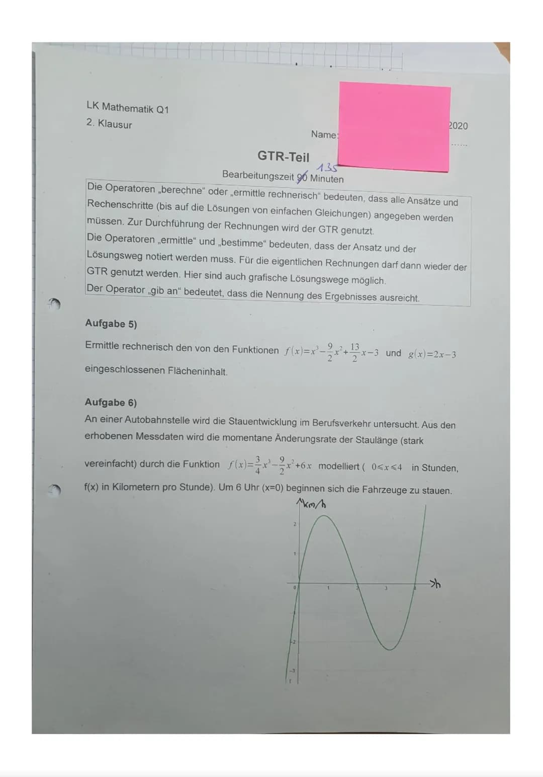 LK Mathematik Q1
2. Klausur
d) _ƒ(x)=x²-3x²+2x
443
Aufgabe 1)
Gib die Stammfunktionen an und vereinfache den Term:
a) f(x)=3x²-4x+7
X
a)
Hil