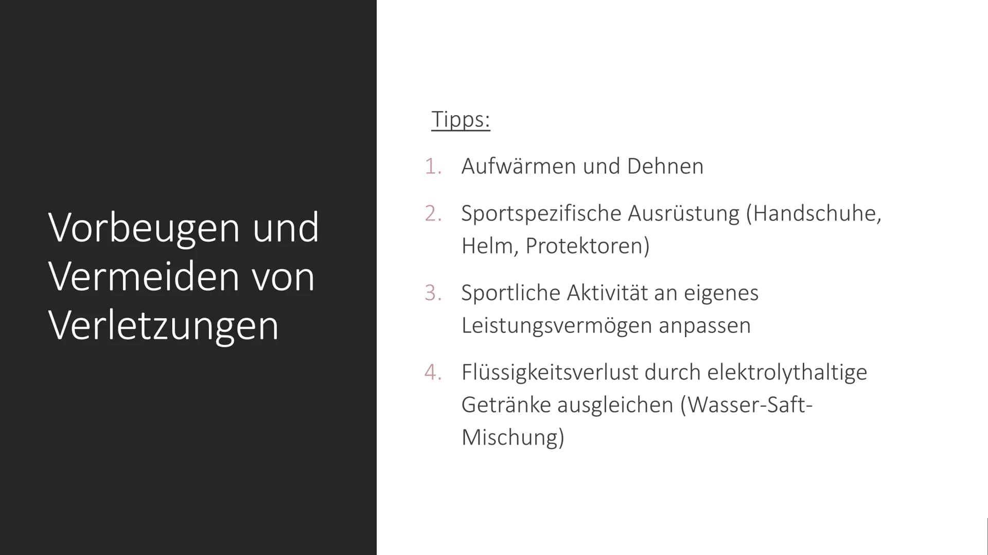 Sportverletzungen Unterschiede bei Sportverletzung
Endogene Verletzungen:
Verletzungen, die ohne
Fremdeinwirkung entstehen
Bespiele: Überans