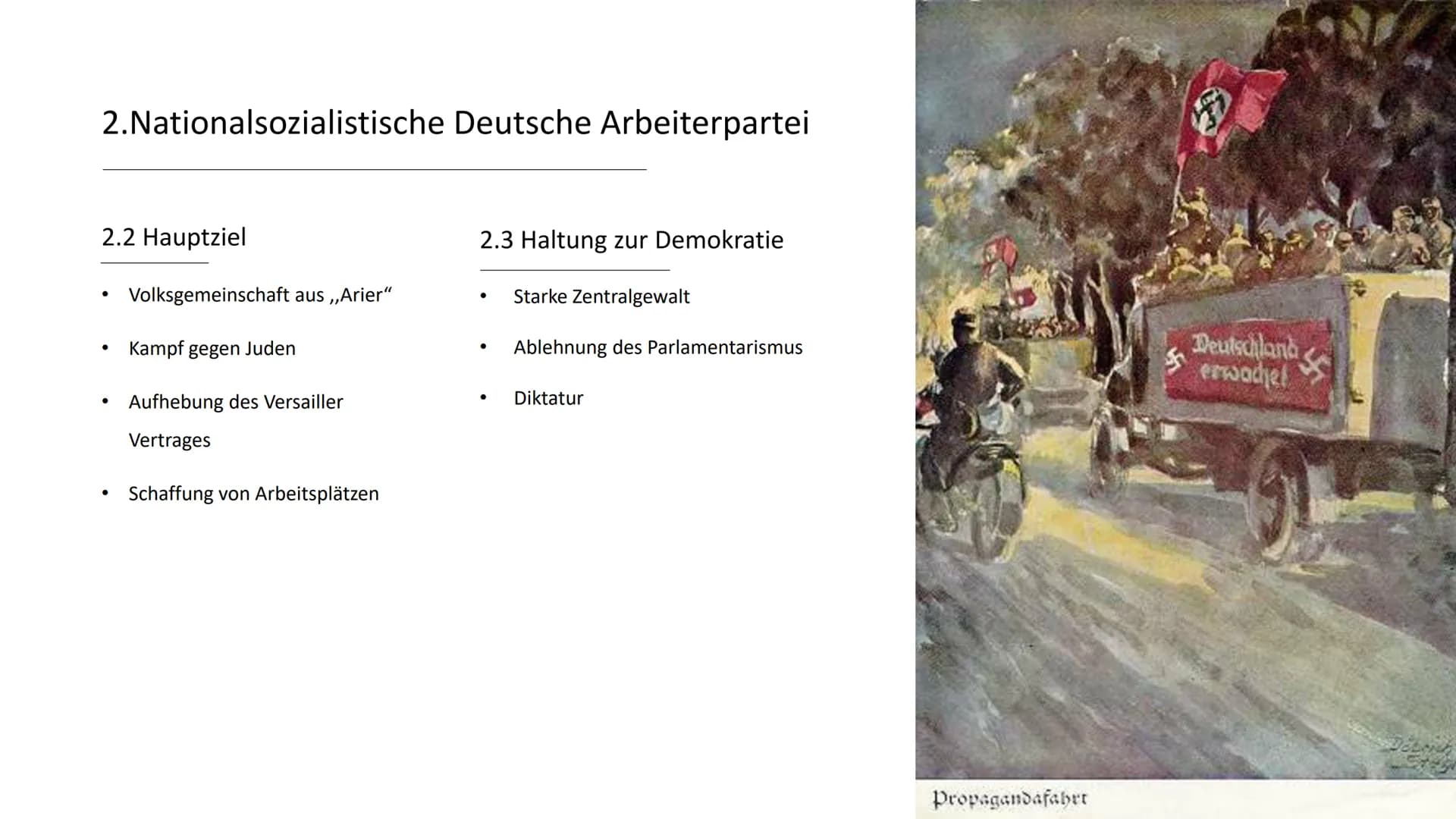 Rechtsradikale Parteien
1. Deutschnationale Volkspartei
2. Nationalsozialistische Deutsche
Arbeiterpartei 1. Deutschnationale Volkspartei
1.