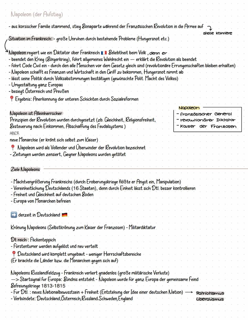 Geschichte Lernzettel - Die Französische Revolution
Ausgangslage
- Zeit des Absolutismus (gesamte Macht liegt beim König)
- Gesellschaft in 