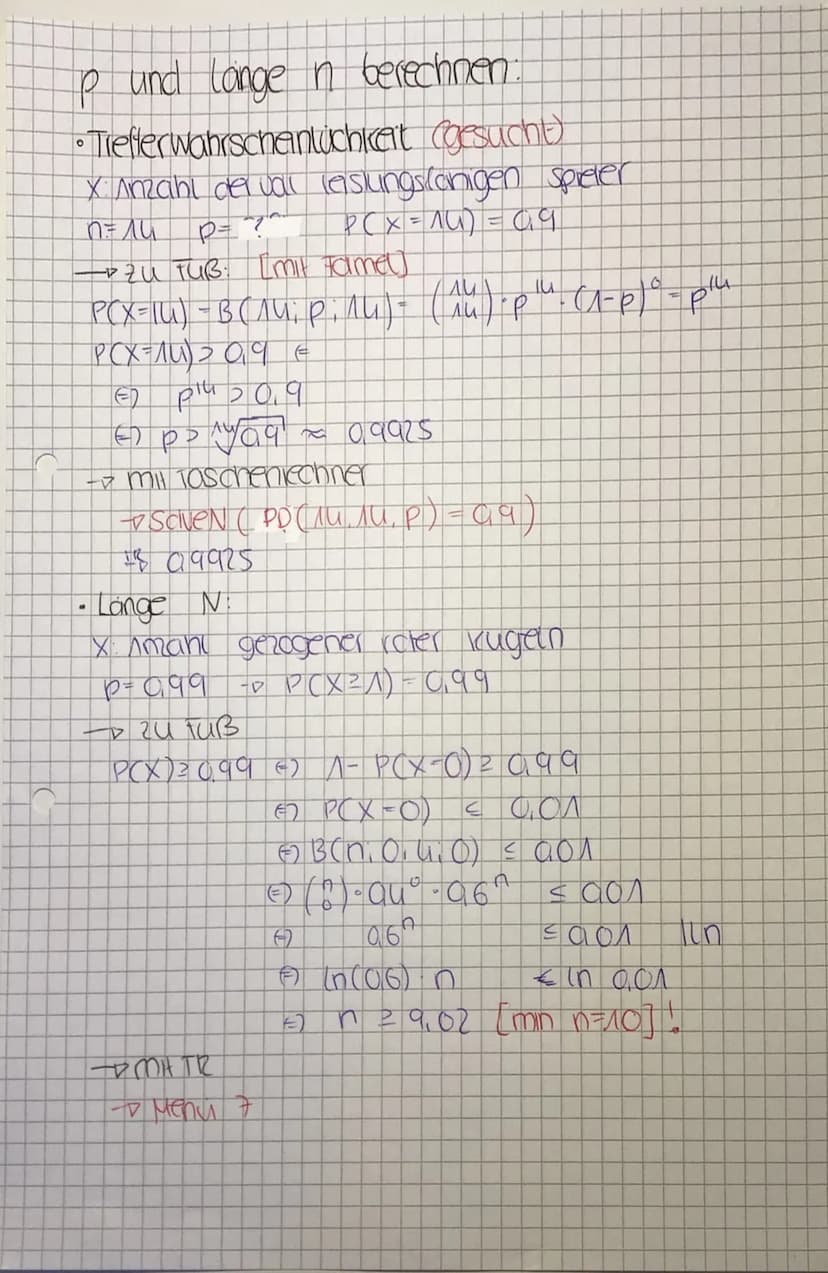 "D
Bernoulli-Versuch:
→ Bernoulli Experiment:
2 Zufallsexperiment, mit zwei mcgüchen Ausgangen
E = Tiefer fridg
- P(E) =P (Tieffer what)
€ =