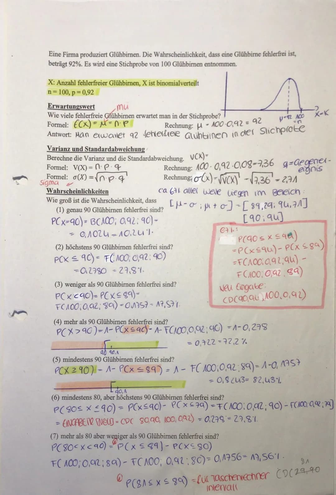 "D
Bernoulli-Versuch:
→ Bernoulli Experiment:
2 Zufallsexperiment, mit zwei mcgüchen Ausgangen
E = Tiefer fridg
- P(E) =P (Tieffer what)
€ =