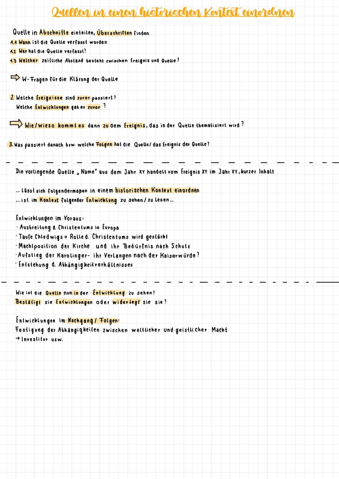Quellen in einen historischen Kontext einordnen
Quelle in Abschnitte einteilen, Überschriften finden
1.1 Wann ist die Quelle verfasst worden