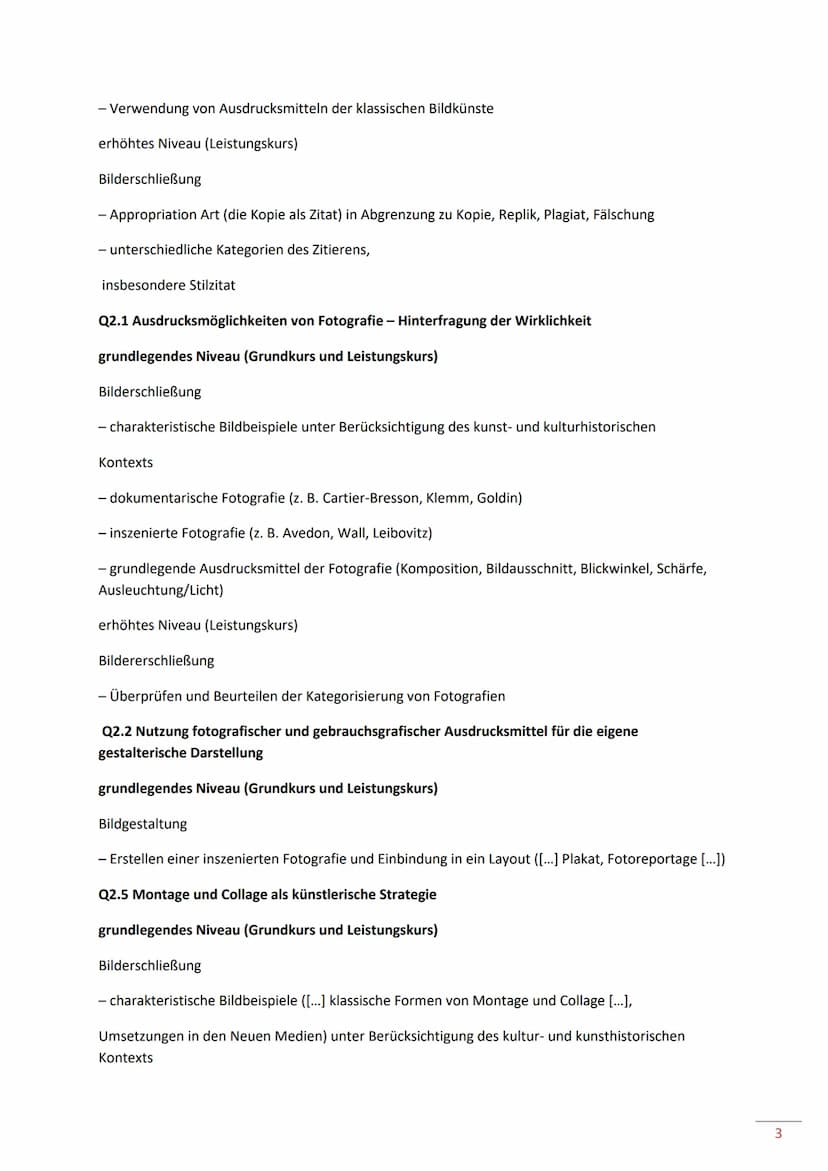 Inhaltsverzeichnis
Schwerpunktthemen
Q1 Entwicklung der Malerei
1. Leitfaden Bildanalyse
2. Leitfaden Grafik
3. Überblick über die Kunstgesc