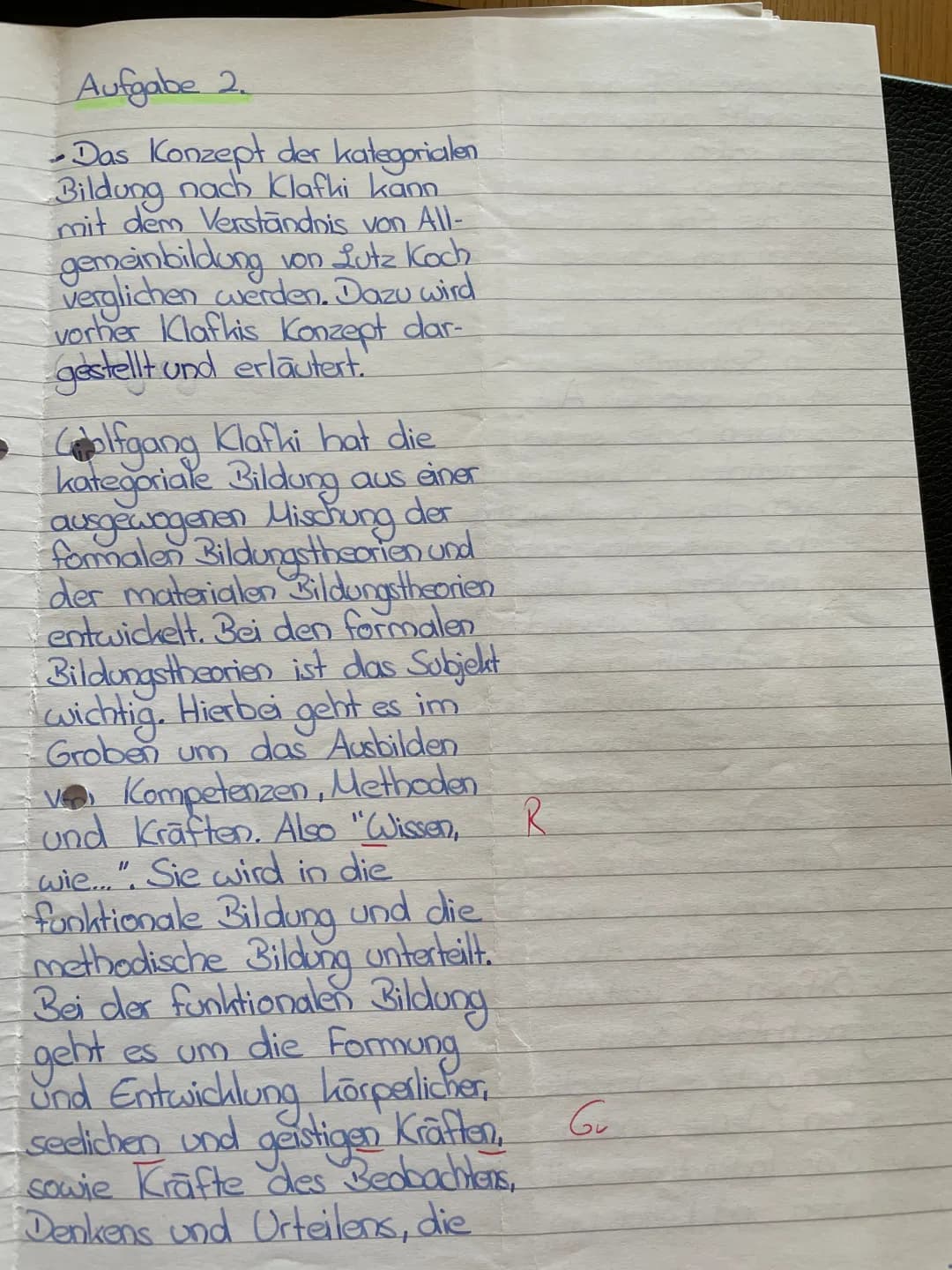Aufgabe 3.
- Im folgendem Text steht die
Frage, inwiefern Allgemeinbildung
als Mittel zur Verhinderung von
gewalttätigem Verhalten dienen
ka