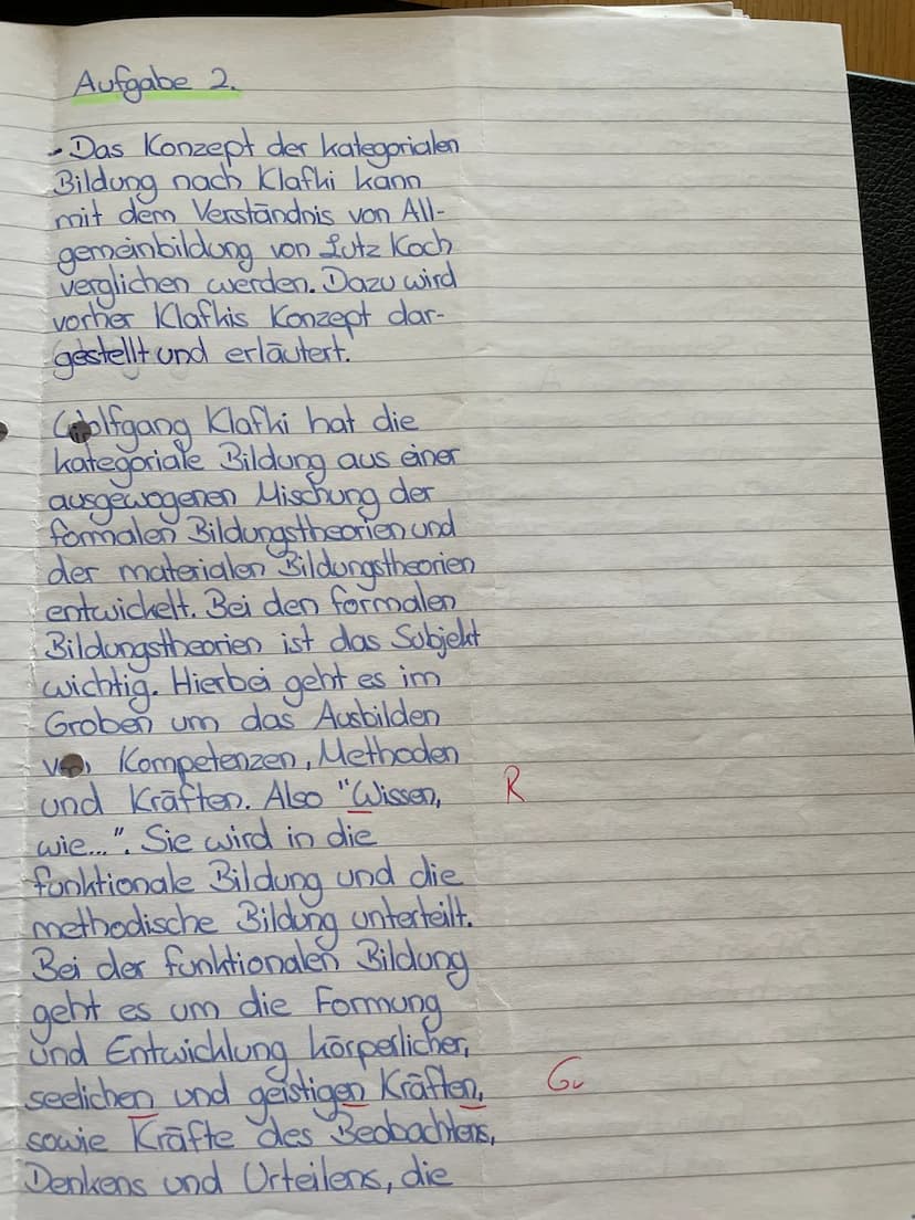 Aufgabe 3.
- Im folgendem Text steht die
Frage, inwiefern Allgemeinbildung
als Mittel zur Verhinderung von
gewalttätigem Verhalten dienen
ka