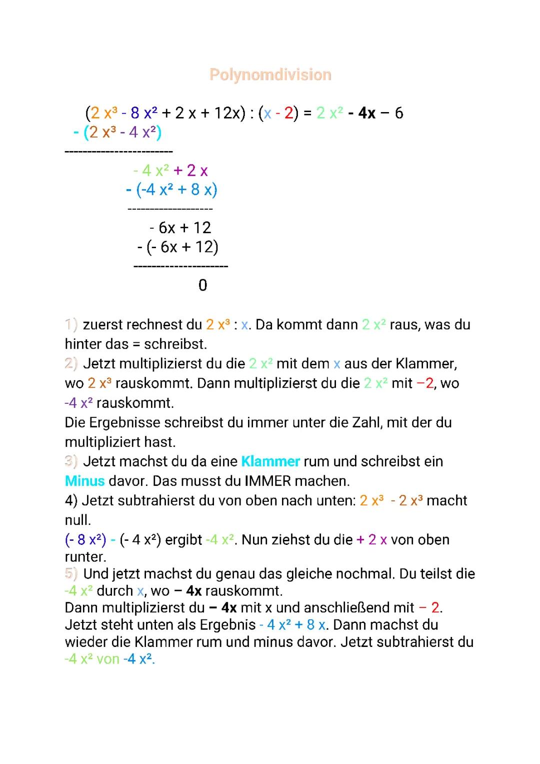 Polynomdivision