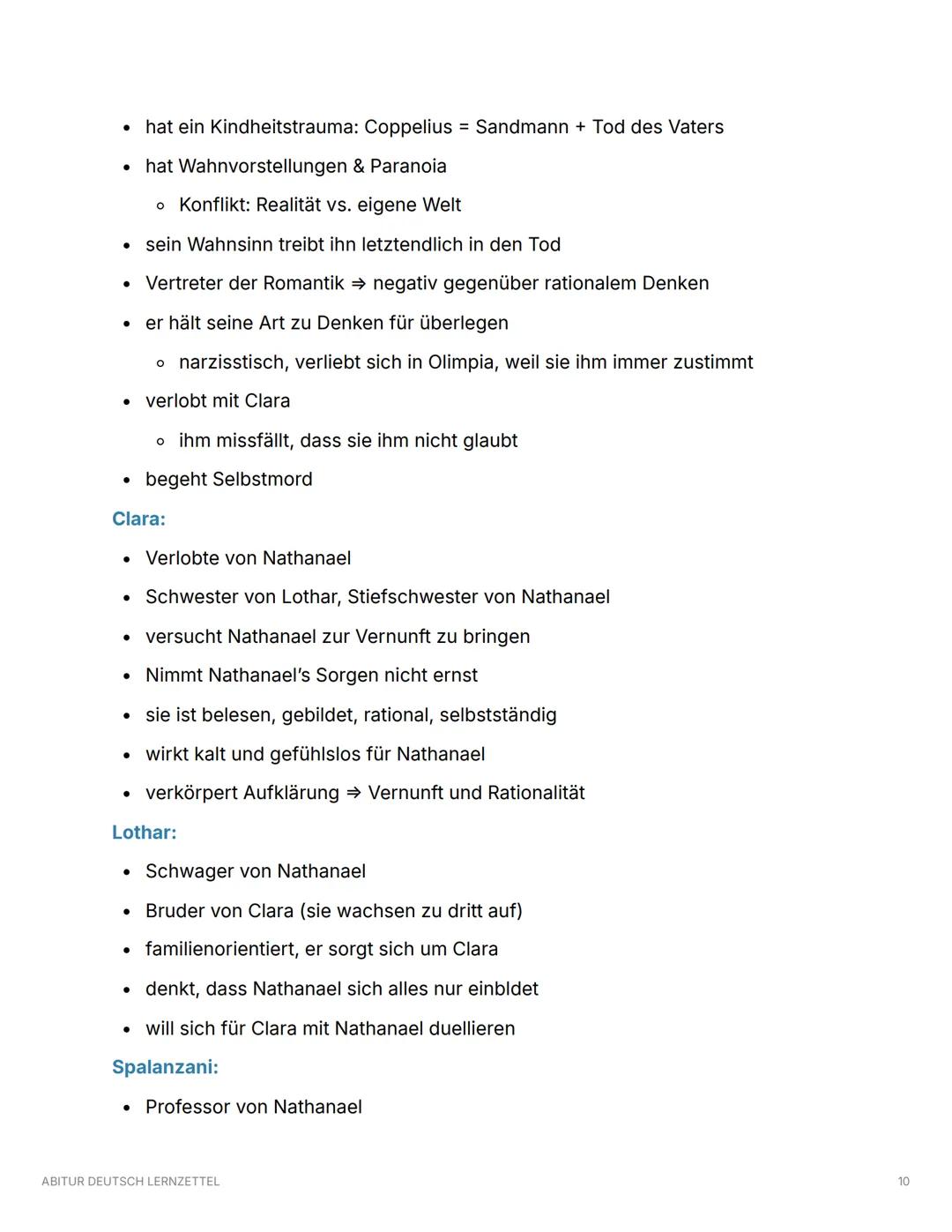 ABITUR DEUTSCH LERNZETTEL
Epochen
Barock:
Zeitraum:
• ca. 1600 bis ca. 1720
• stark von Gegensätzen geprägt → Leben und Tod, Glaube und Genu