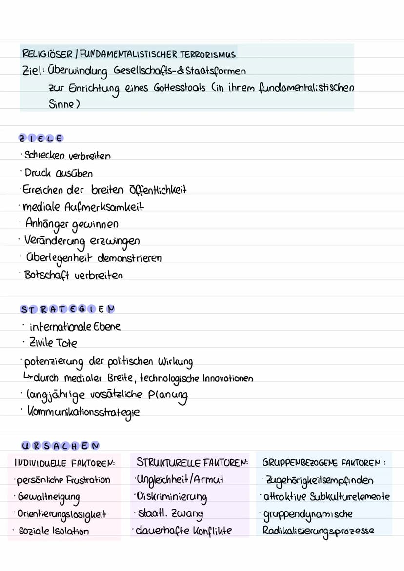 TERRORISMUS LERVIETTEL
WAS IST TERRORISMUS?
BEDEUTUNG
gewaltsames Vorgehen gegen Zivilisten
Lplanmäßig
MER MALE
(1) politisch motiviert
(2) 