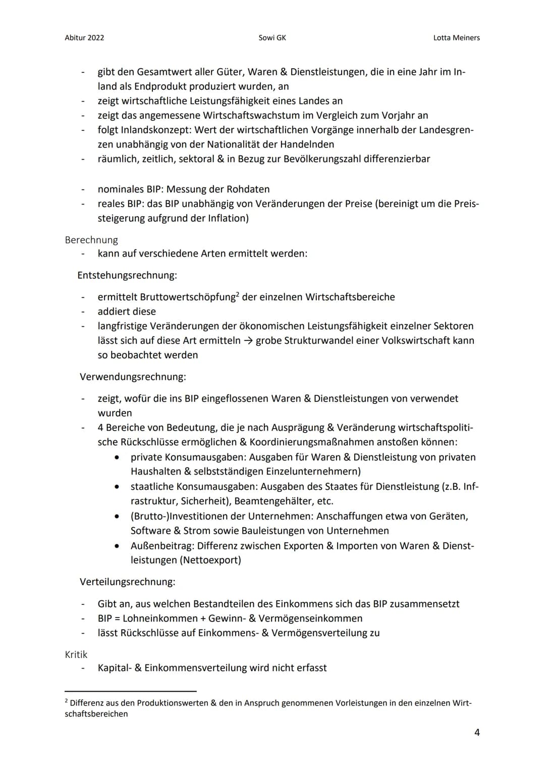 Abitur 2022
Sowi GK
Inhalt
1. Wirtschaftsziele
1.1. Stabilitäts- & Wachstumsgesetz.
1.2. Primärziele
1.3. Sekundärziele..
1.4. Magisches Vie
