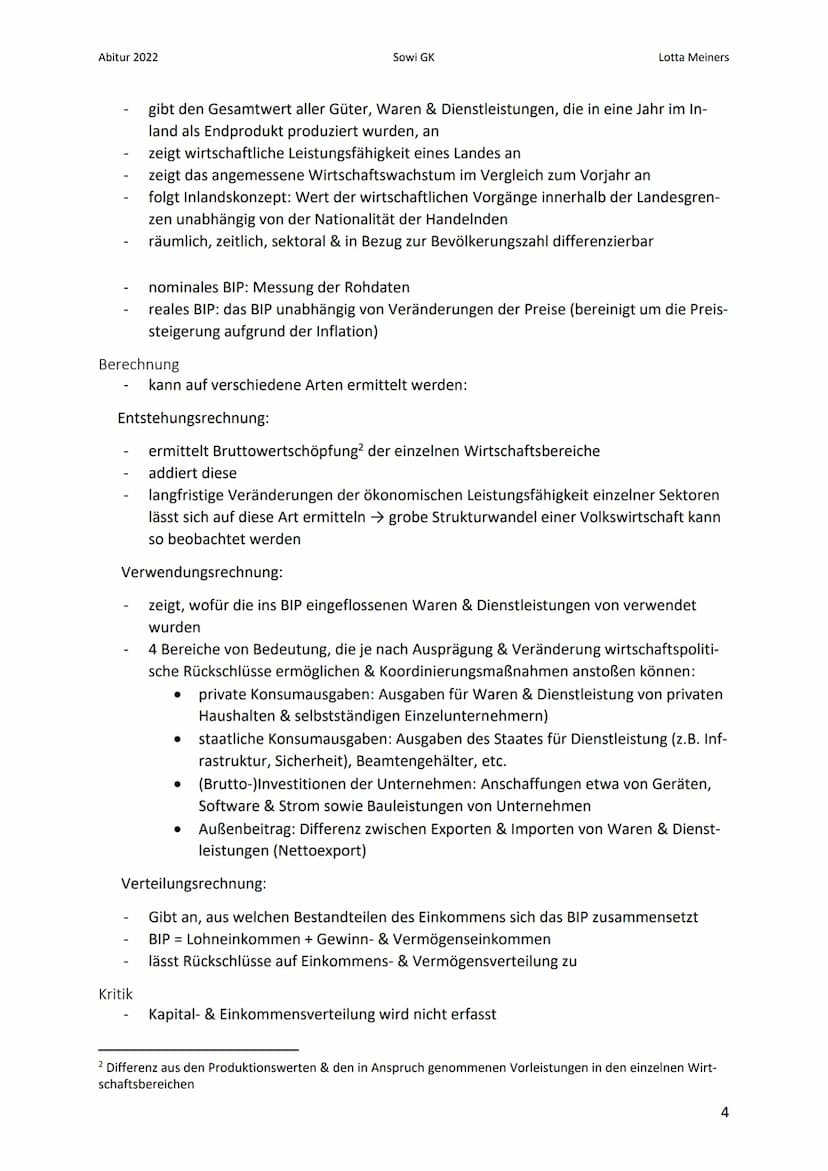 Abitur 2022
Sowi GK
Inhalt
1. Wirtschaftsziele
1.1. Stabilitäts- & Wachstumsgesetz.
1.2. Primärziele
1.3. Sekundärziele..
1.4. Magisches Vie