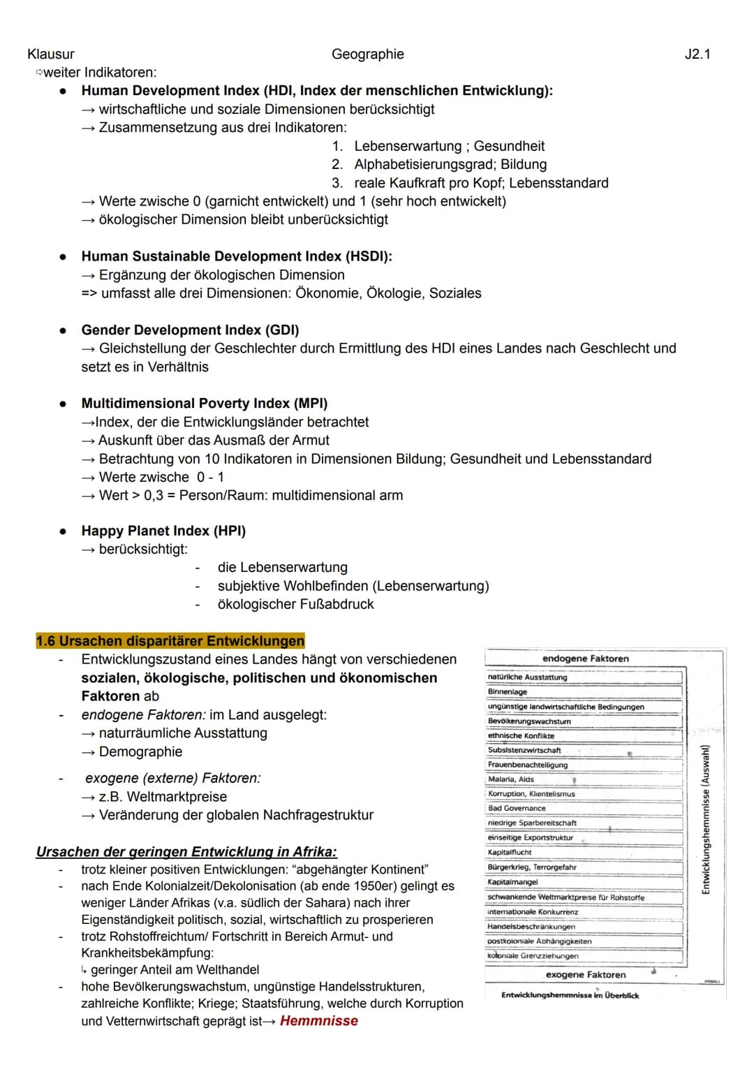 Klausur
RÄUME UNTERSCHIEDLICHEN ENTWICKLUNGSSTANDES
1.0 Industrie und Entwicklungsland:
Geographie
Industrieland → Länder des Globalen Norde