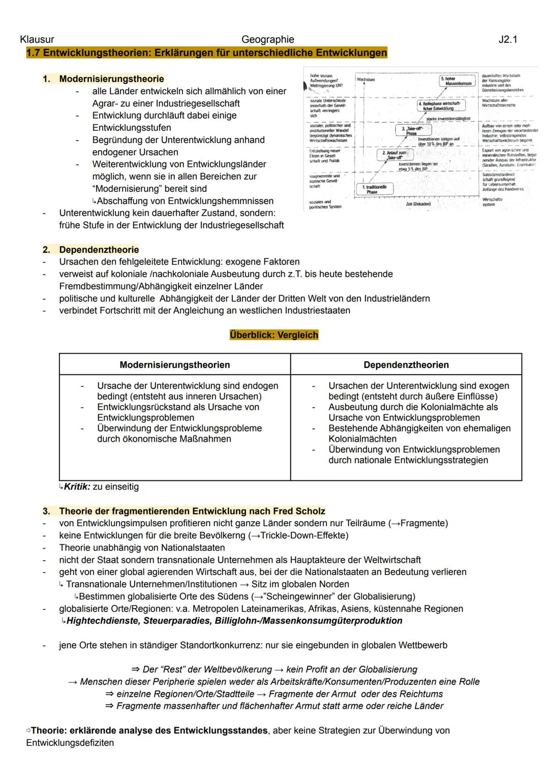 Klausur
RÄUME UNTERSCHIEDLICHEN ENTWICKLUNGSSTANDES
1.0 Industrie und Entwicklungsland:
Geographie
Industrieland → Länder des Globalen Norde