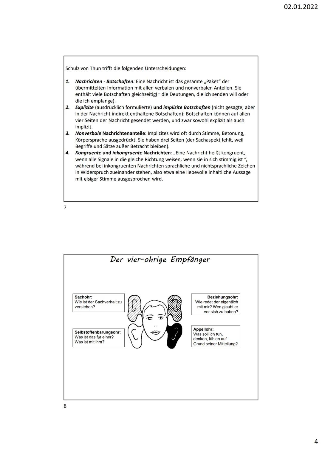 1

2

Vier-Seiten-Modell
von Friedemann Schulz von Thun

Eine Nachricht enthält viele Botschaften, die auf 4 Seiten gleichzeitig gesendet
we