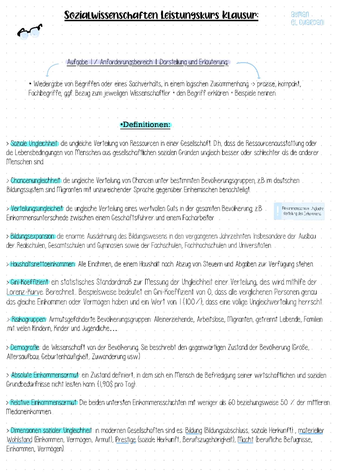 klausurvorbereitung Sozialwissenschaften