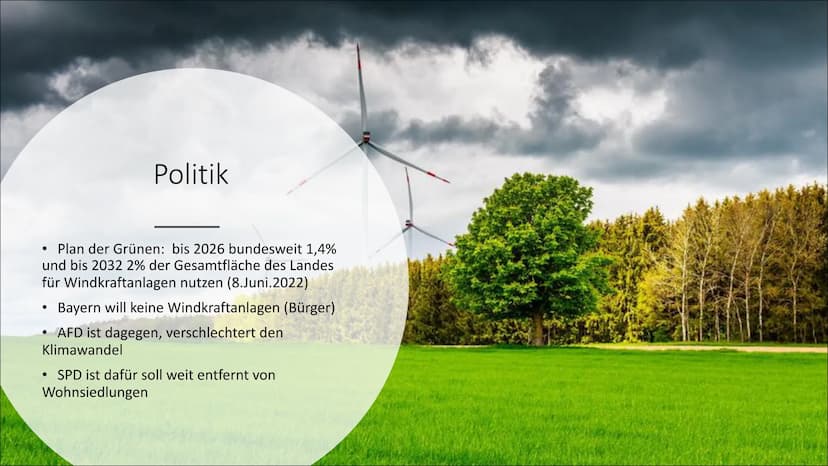 Windkraft
Marc, Gabriel und Bennet .
.
.
.
●
.
.
.
Aufbau
Funktion
Inhaltsverzeichnis
Darf man ein Windrad im Garten bauen?
Onshore & offsho