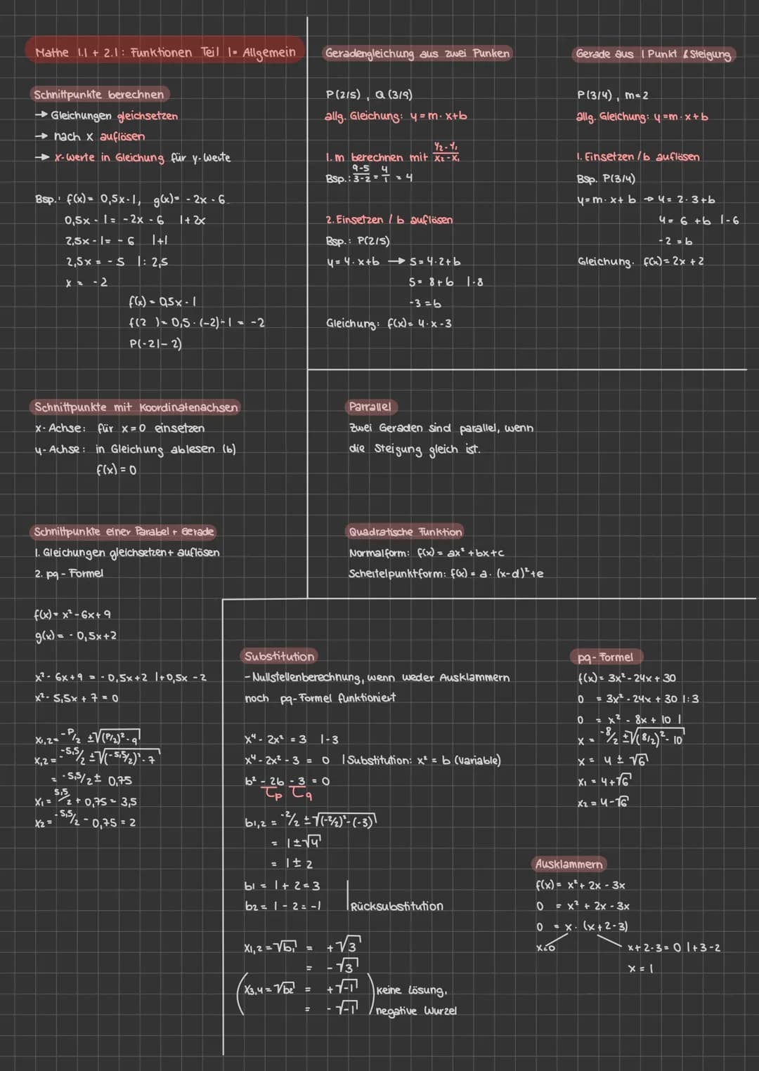 EF Zusammenfassung: Mathe