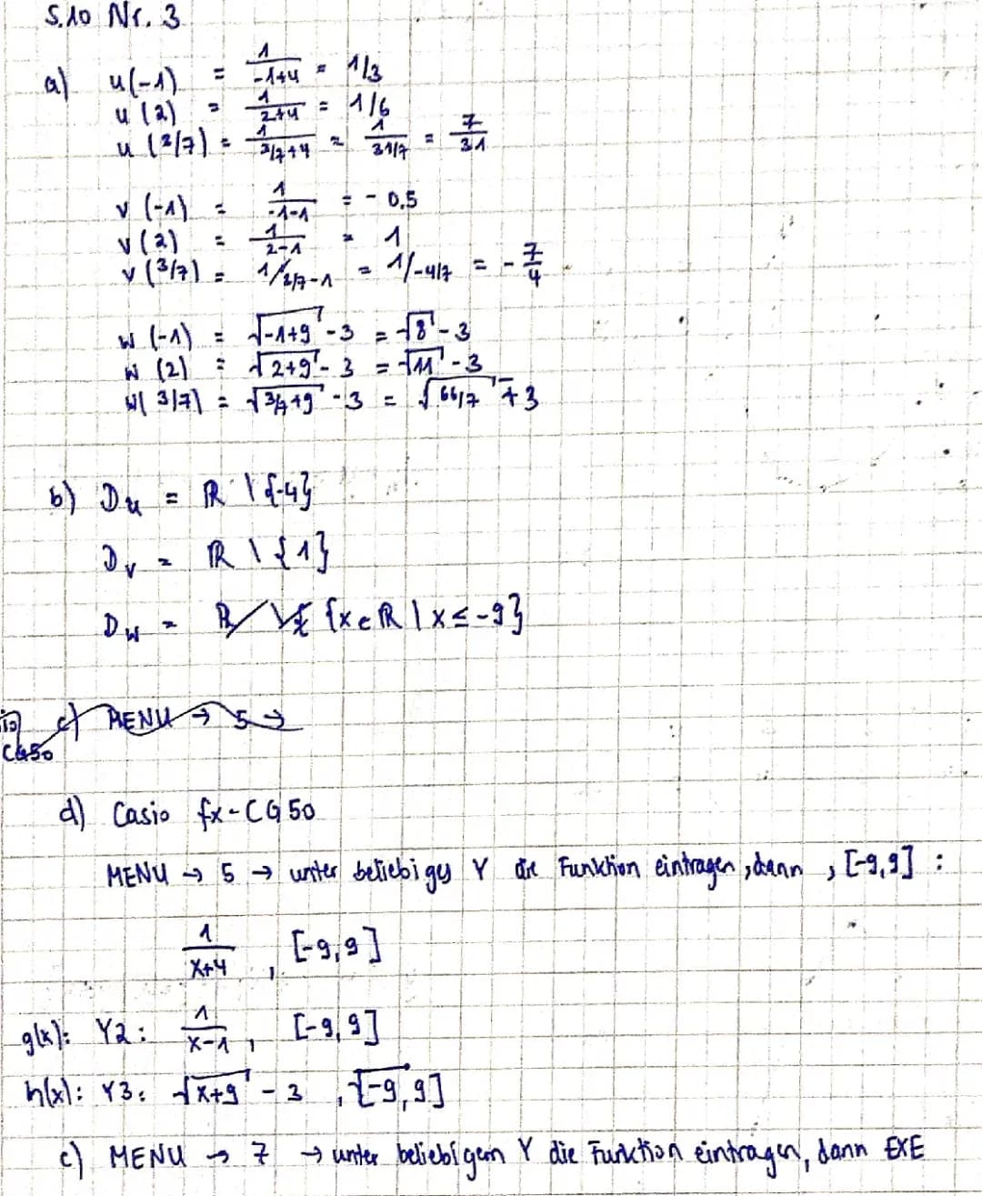 Lösungen für Lambacher Schweizer 10 und Casio fx-CG50 Tricks