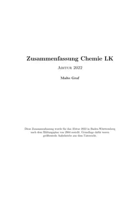 Know Abizusammenfassung Chemie LK 2020/22 Baden-Württemberg thumbnail