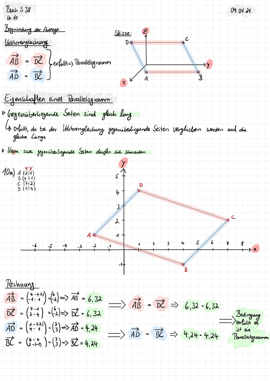 Buch
5.36-37
Nr. 6-9
DER BETRAG EINES VEKTORS
6a) (a): Tal
b) (₁2²) · |à | = √5² + 12²
c) (3²) = -√3)²+(-5)² =√34
= 5,83
d) (²) ·|à | = -√5²