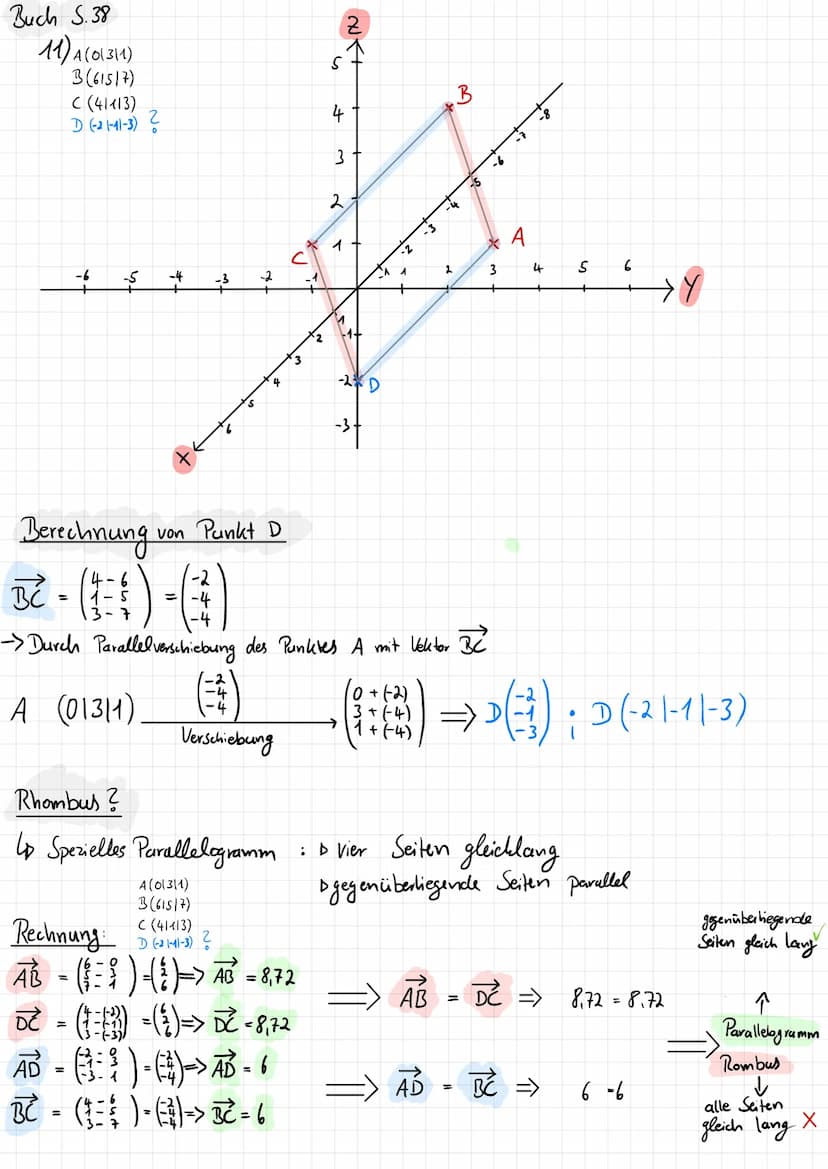 Buch
5.36-37
Nr. 6-9
DER BETRAG EINES VEKTORS
6a) (a): Tal
b) (₁2²) · |à | = √5² + 12²
c) (3²) = -√3)²+(-5)² =√34
= 5,83
d) (²) ·|à | = -√5²