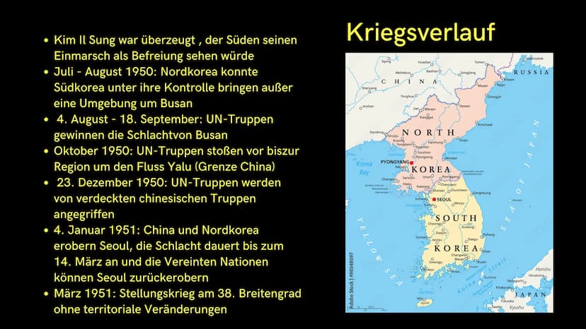 1950-1953
- Der Koreakrieg Der
Koreakrieg
Das passierte von 1950 - 1953
und so beeinflusste es das Leben
der Menschen
1. Allgemeines
2. Wie 