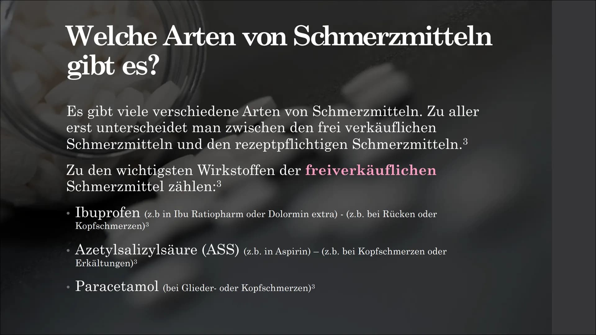 Schmerzmittel Schmerzmittel
Inhaltsangabe Schmerzmittel
Was sind Schmerzmittel und wofür werden sie
verwendet? Schmerzmittel
Was sind Schmer