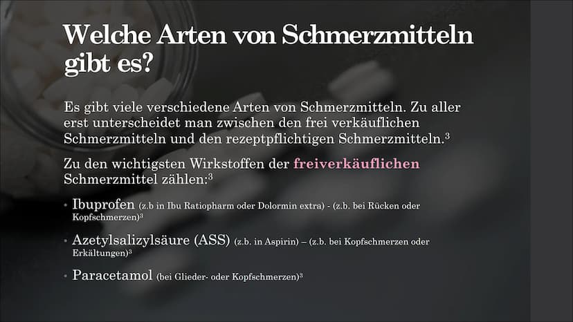 Schmerzmittel Schmerzmittel
Inhaltsangabe Schmerzmittel
Was sind Schmerzmittel und wofür werden sie
verwendet? Schmerzmittel
Was sind Schmer