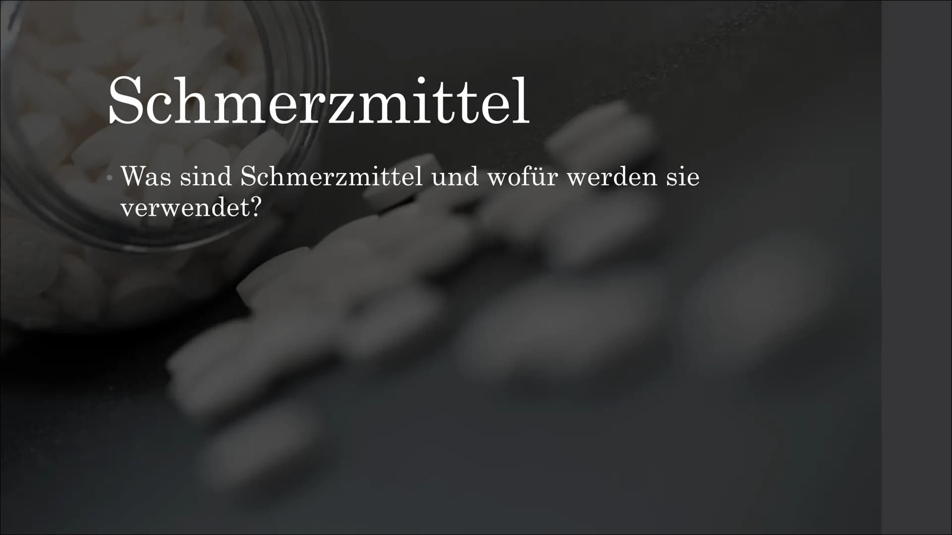 Schmerzmittel Schmerzmittel
Inhaltsangabe Schmerzmittel
Was sind Schmerzmittel und wofür werden sie
verwendet? Schmerzmittel
Was sind Schmer