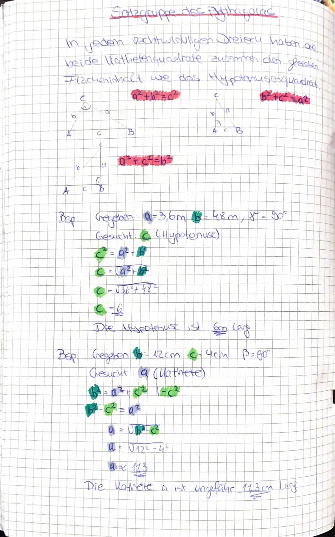 Satzgruppe des Pythagoras