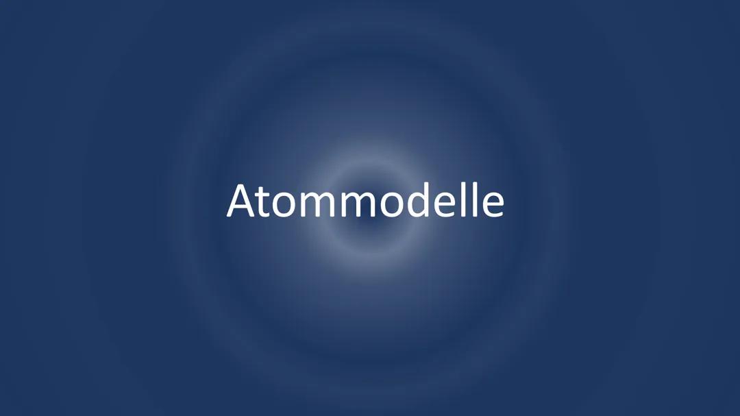 Atommodelle 