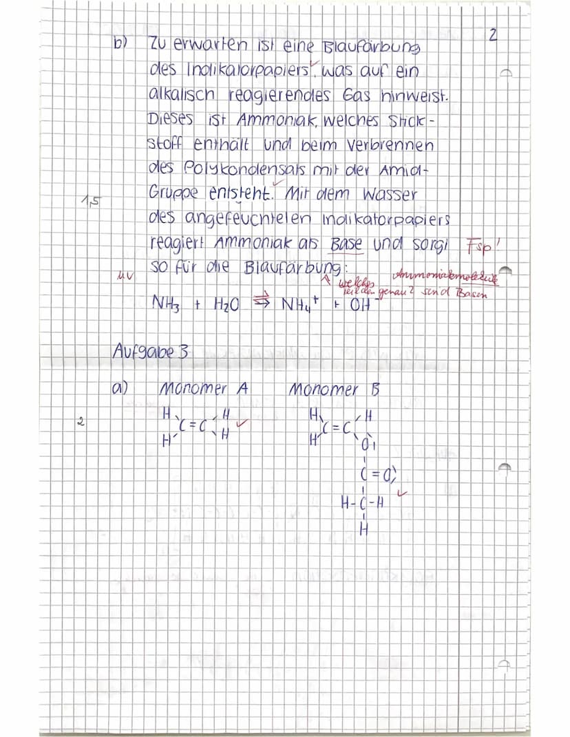 Ch 12.1
Name: Melanie
Klausur Nr. 1
Punkte:
Aufgabe 1:
MARLINO ist ein synthetischer Faden aus Polyglykolsäure. Anders als bei nicht-resorbi