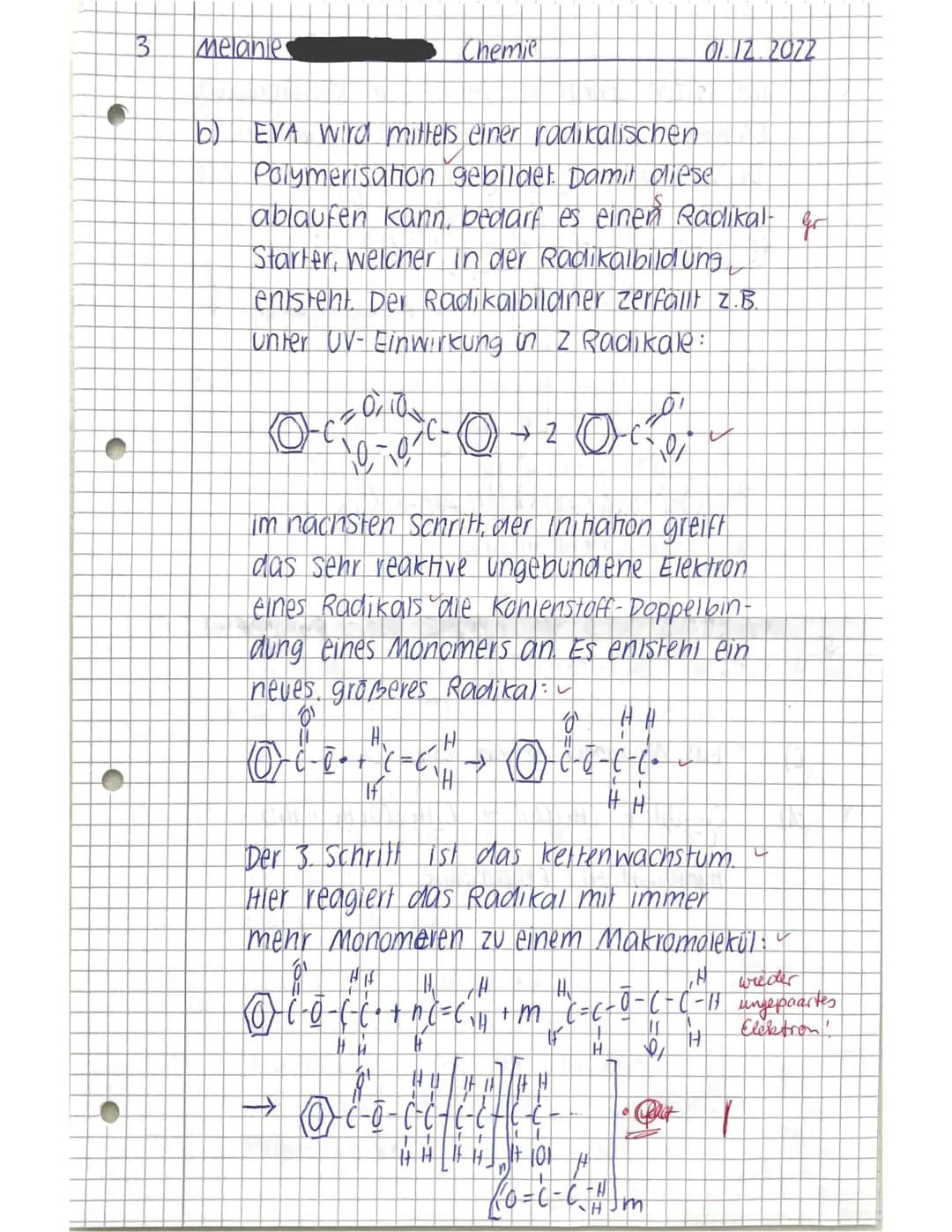 Ch 12.1
Name: Melanie
Klausur Nr. 1
Punkte:
Aufgabe 1:
MARLINO ist ein synthetischer Faden aus Polyglykolsäure. Anders als bei nicht-resorbi