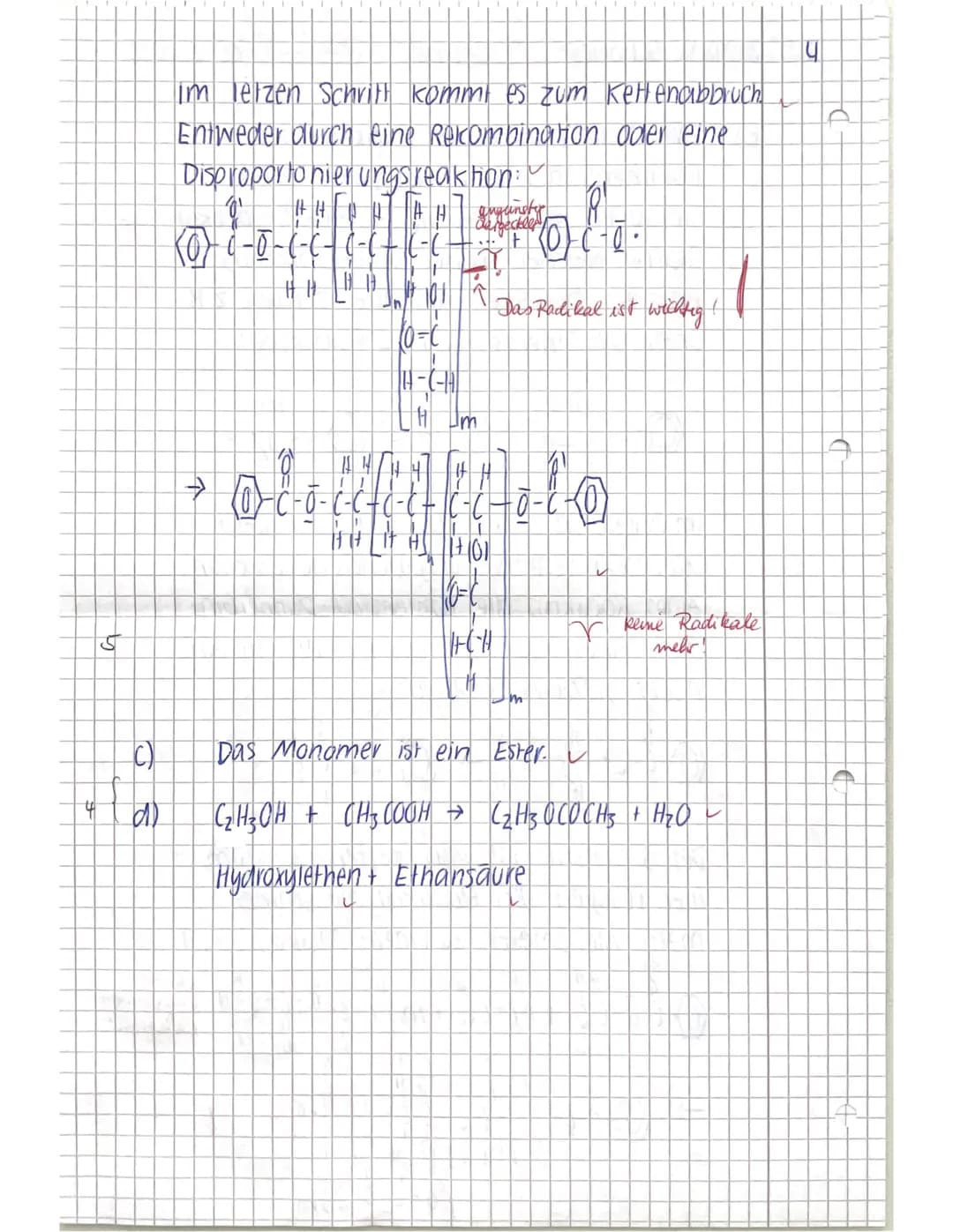 Ch 12.1
Name: Melanie
Klausur Nr. 1
Punkte:
Aufgabe 1:
MARLINO ist ein synthetischer Faden aus Polyglykolsäure. Anders als bei nicht-resorbi