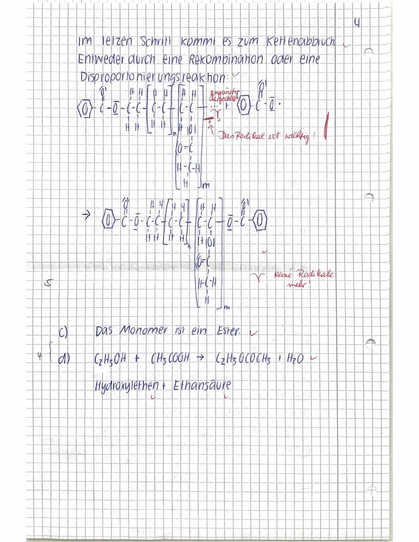 Ch 12.1
Name: Melanie
Klausur Nr. 1
Punkte:
Aufgabe 1:
MARLINO ist ein synthetischer Faden aus Polyglykolsäure. Anders als bei nicht-resorbi