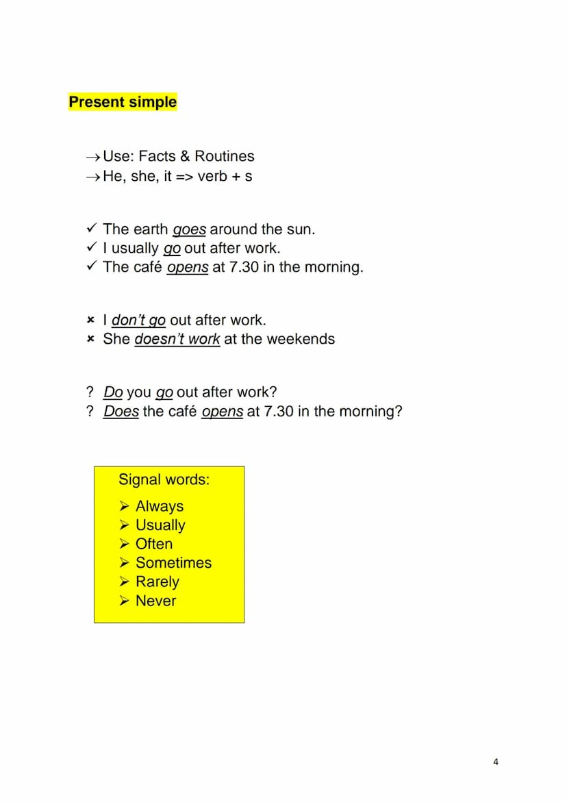 12
English
Tenses
0₂ Inhaltsverzeichnis
Overview...
Present Simple..
Present Continous..
Present Perfect..
Present Perfect Continous..
Past 