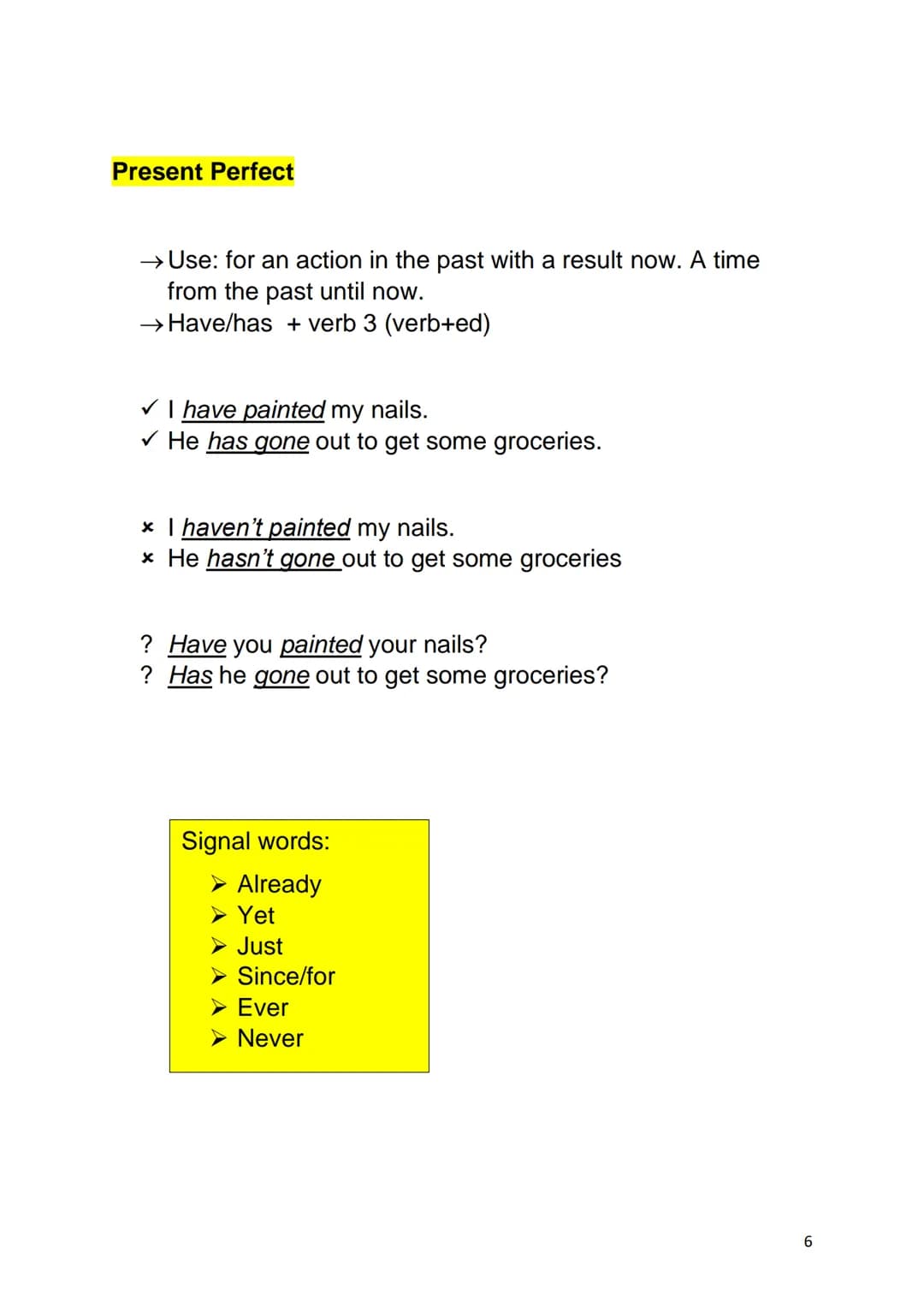12
English
Tenses
0₂ Inhaltsverzeichnis
Overview...
Present Simple..
Present Continous..
Present Perfect..
Present Perfect Continous..
Past 