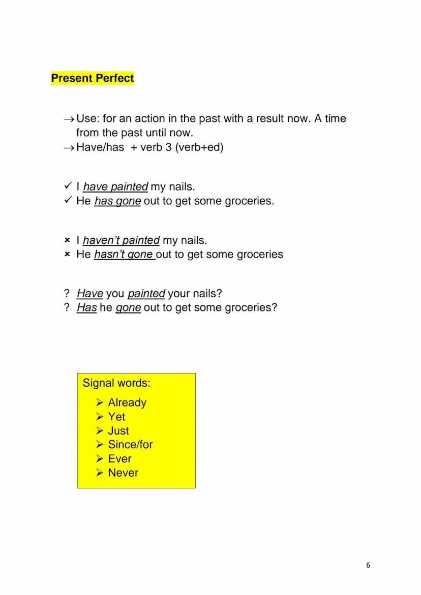 12
English
Tenses
0₂ Inhaltsverzeichnis
Overview...
Present Simple..
Present Continous..
Present Perfect..
Present Perfect Continous..
Past 